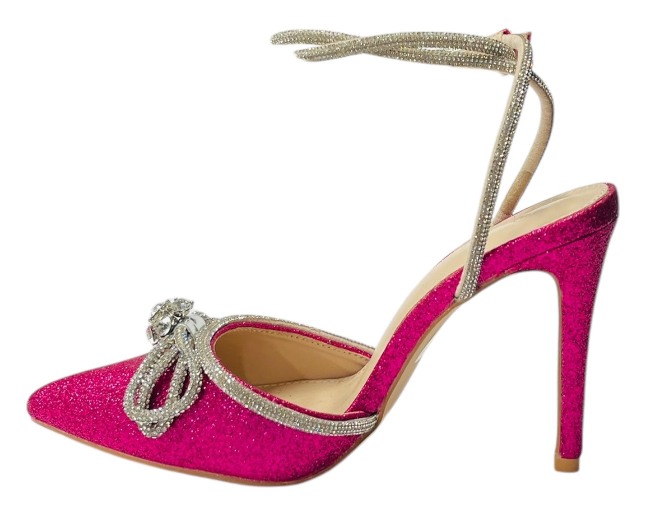 Glitter Diamante Stiletto Heel Shoes