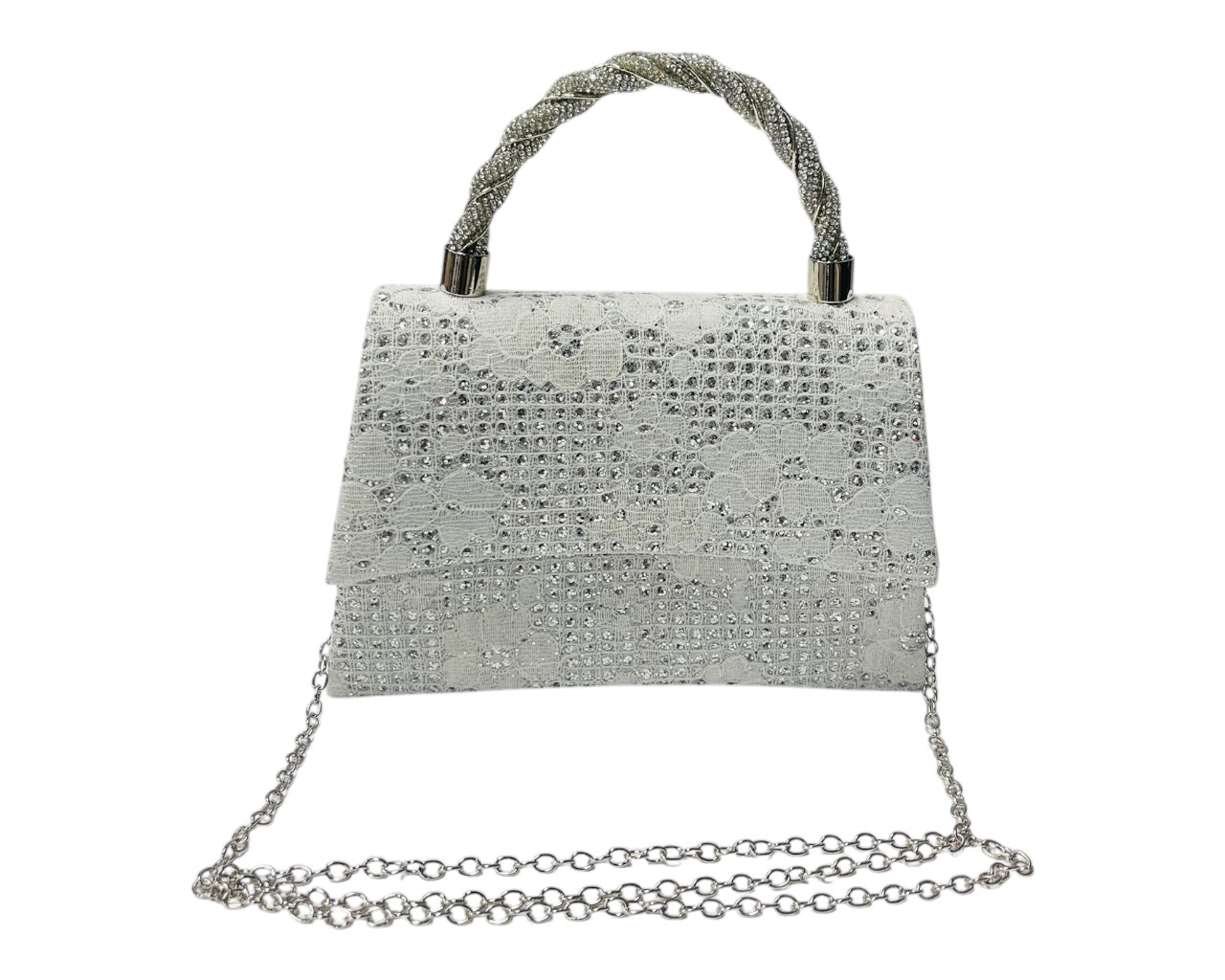 Diamante Glitter Clutch Tote Bag