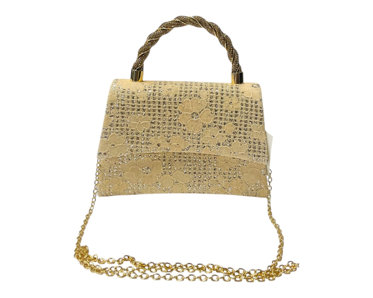 Diamante Glitter Clutch Tote Bag