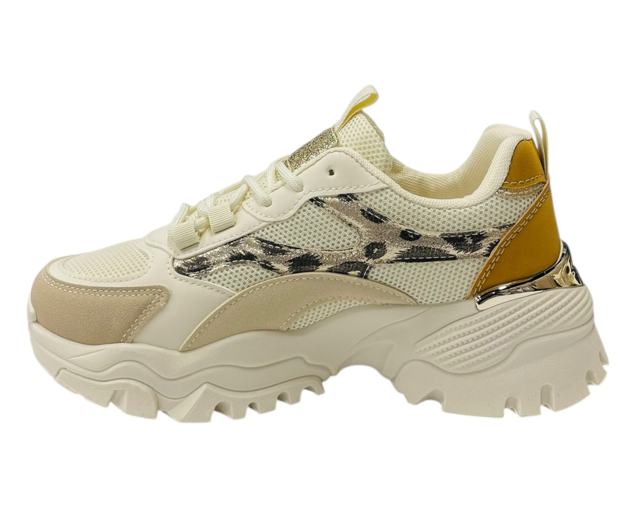 Chunky Sole Lace Up Sports Trainers