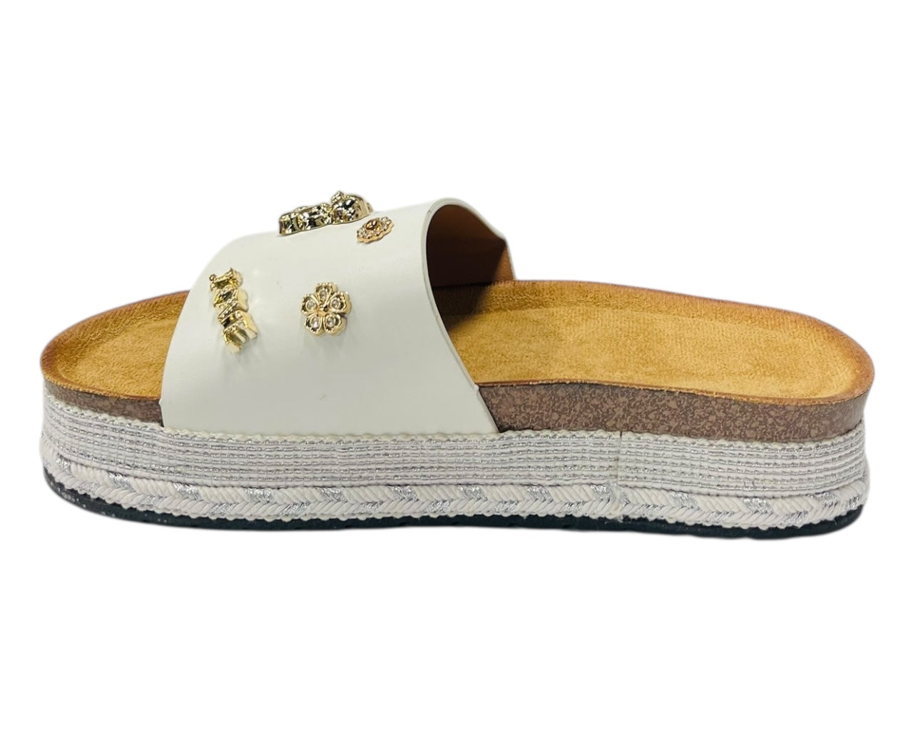 Wide Strap Padded Mules Sandals