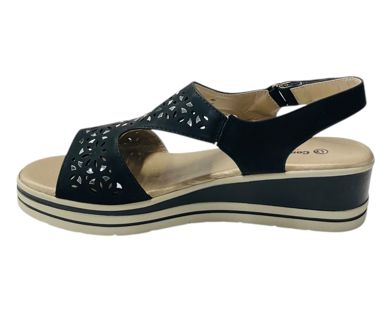 Ankle Strap Padded Insole Wedge Sandals
