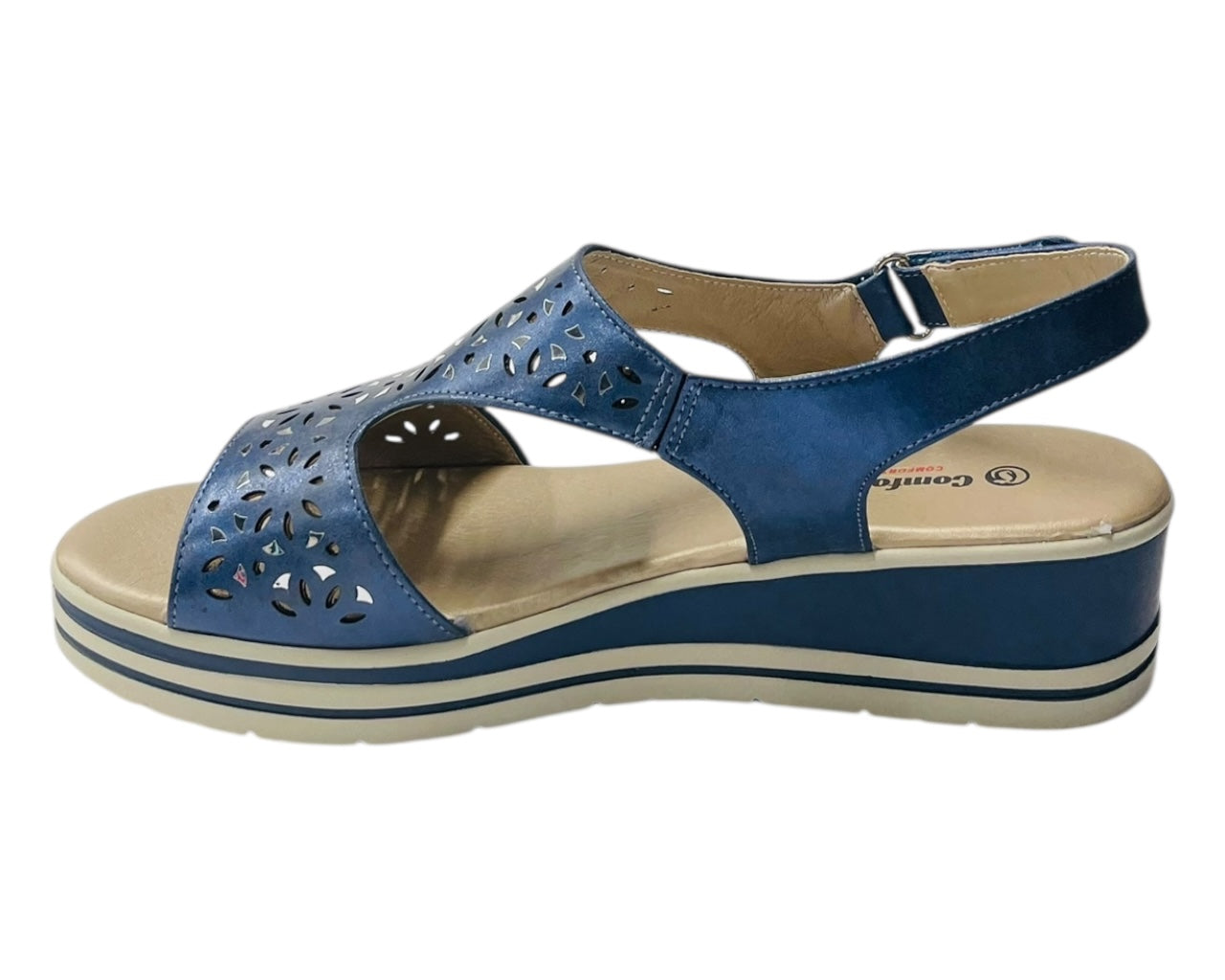Ankle Strap Padded Insole Wedge Sandals