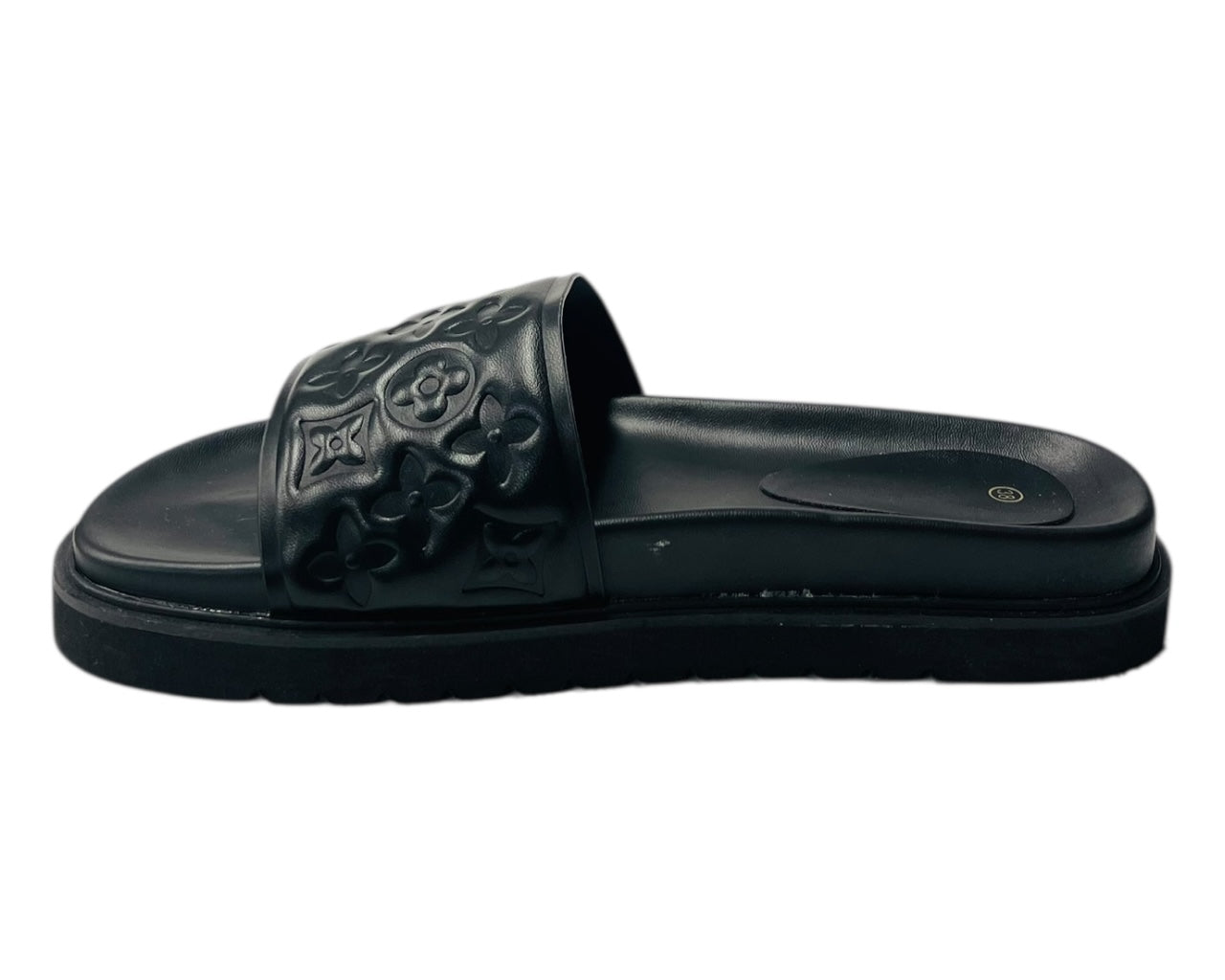 Embossed Front Strap Flat Sliders