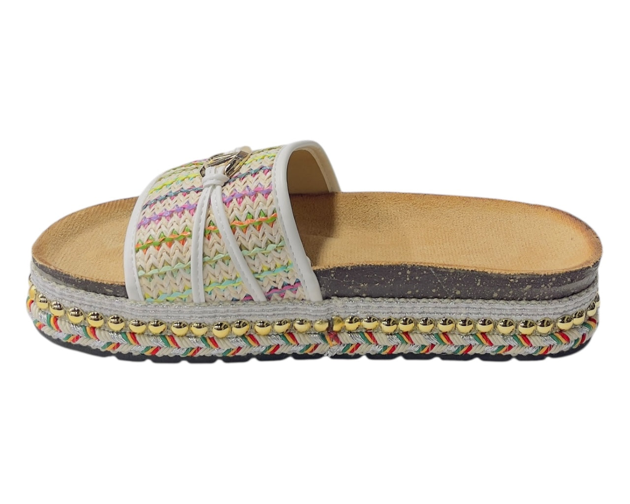 Platform Wide Strap Mules Sandals