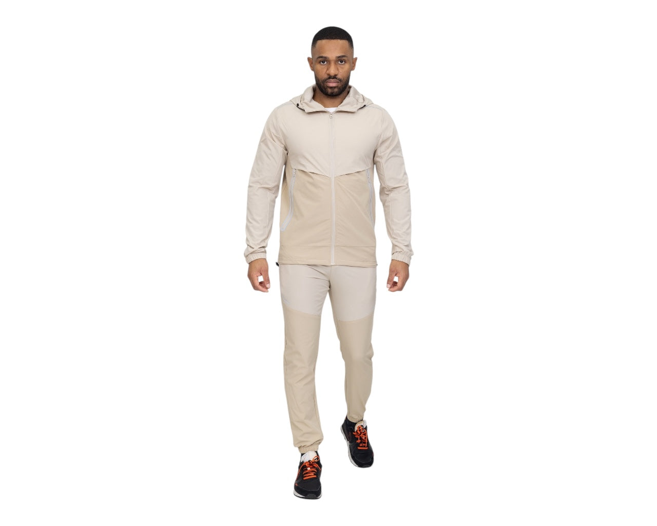 Colour Block Hooded Tech Tracksuit