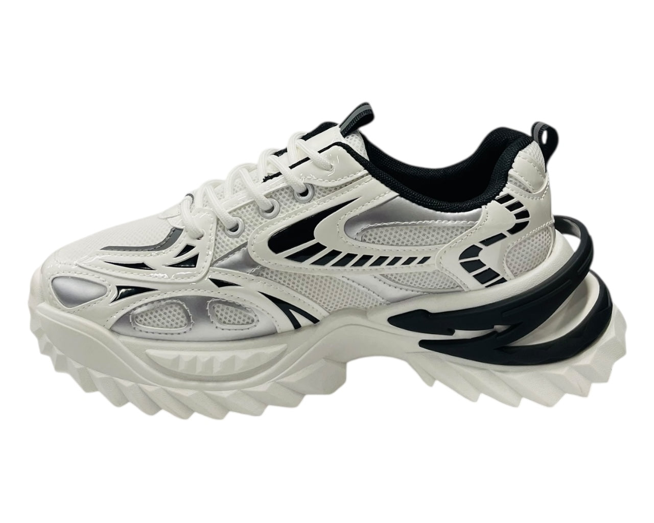 Chunky Sole Lace Up Mesh Sports Trainers