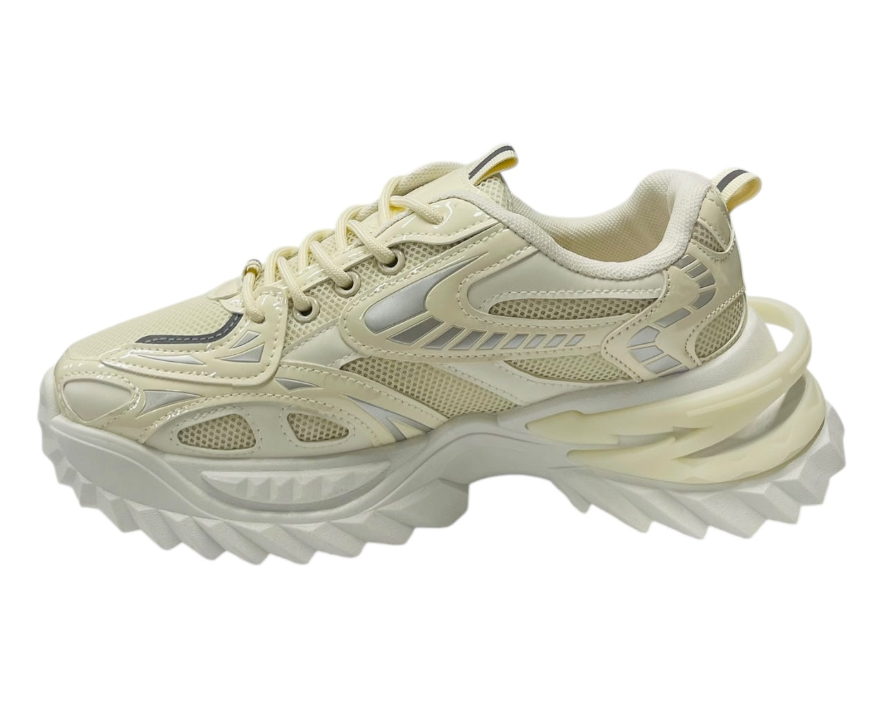 Chunky Sole Lace Up Mesh Sports Trainers