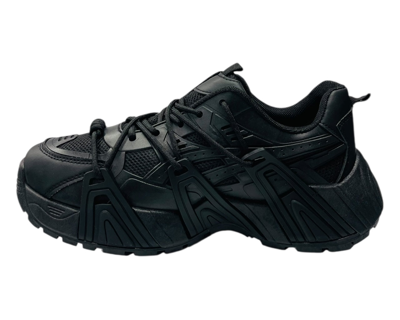 Chunky Sole Mesh Lace Up Sports Trainers
