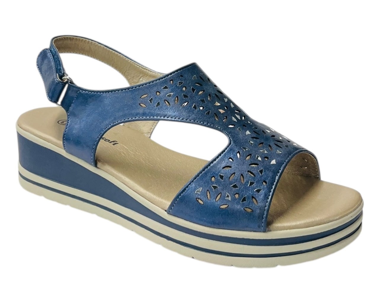 Ankle Strap Padded Insole Wedge Sandals