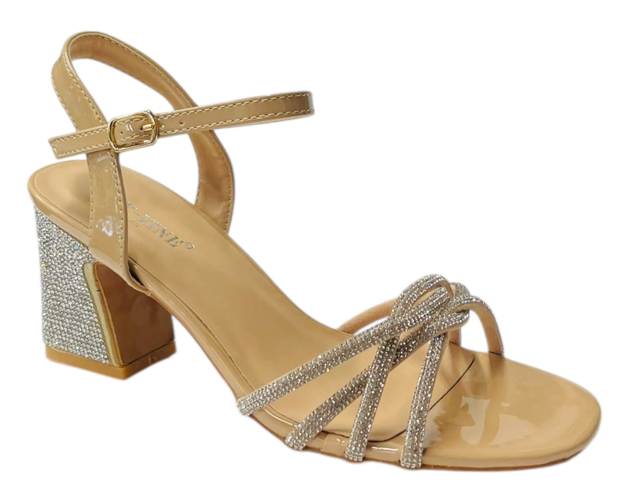 Crossover Diamante Strappy Ankle Strap Shoes