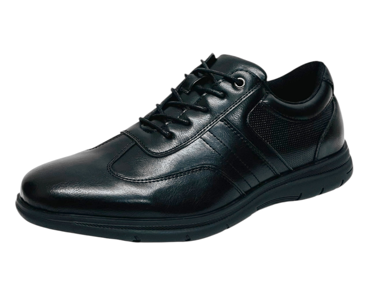 Casual Lace Up Faux Leather Shoes