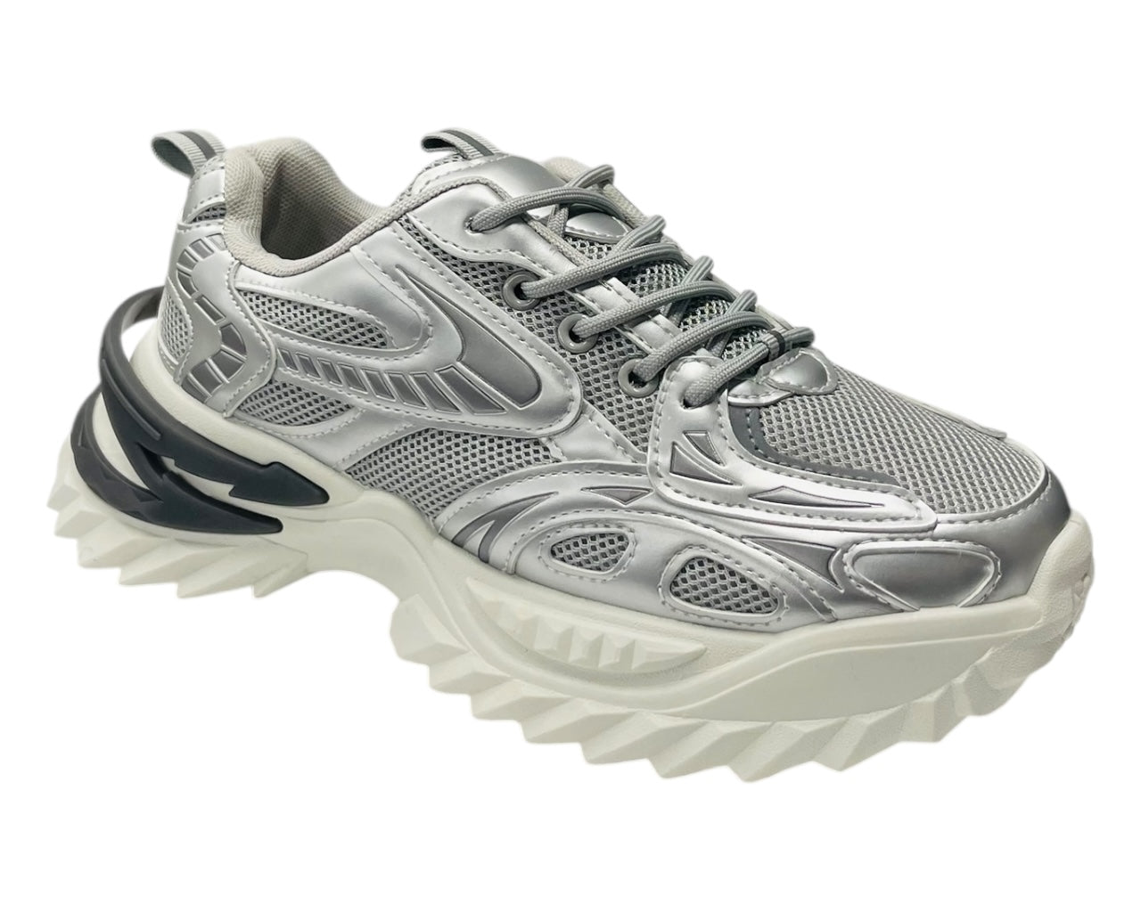 Chunky Sole Lace Up Mesh Sports Trainers