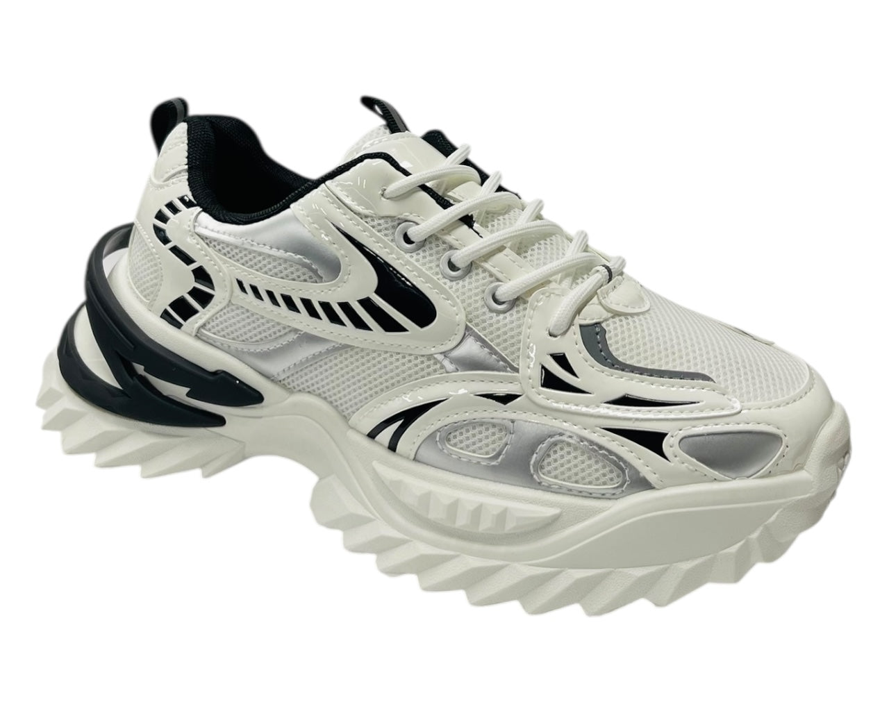 Chunky Sole Lace Up Mesh Sports Trainers
