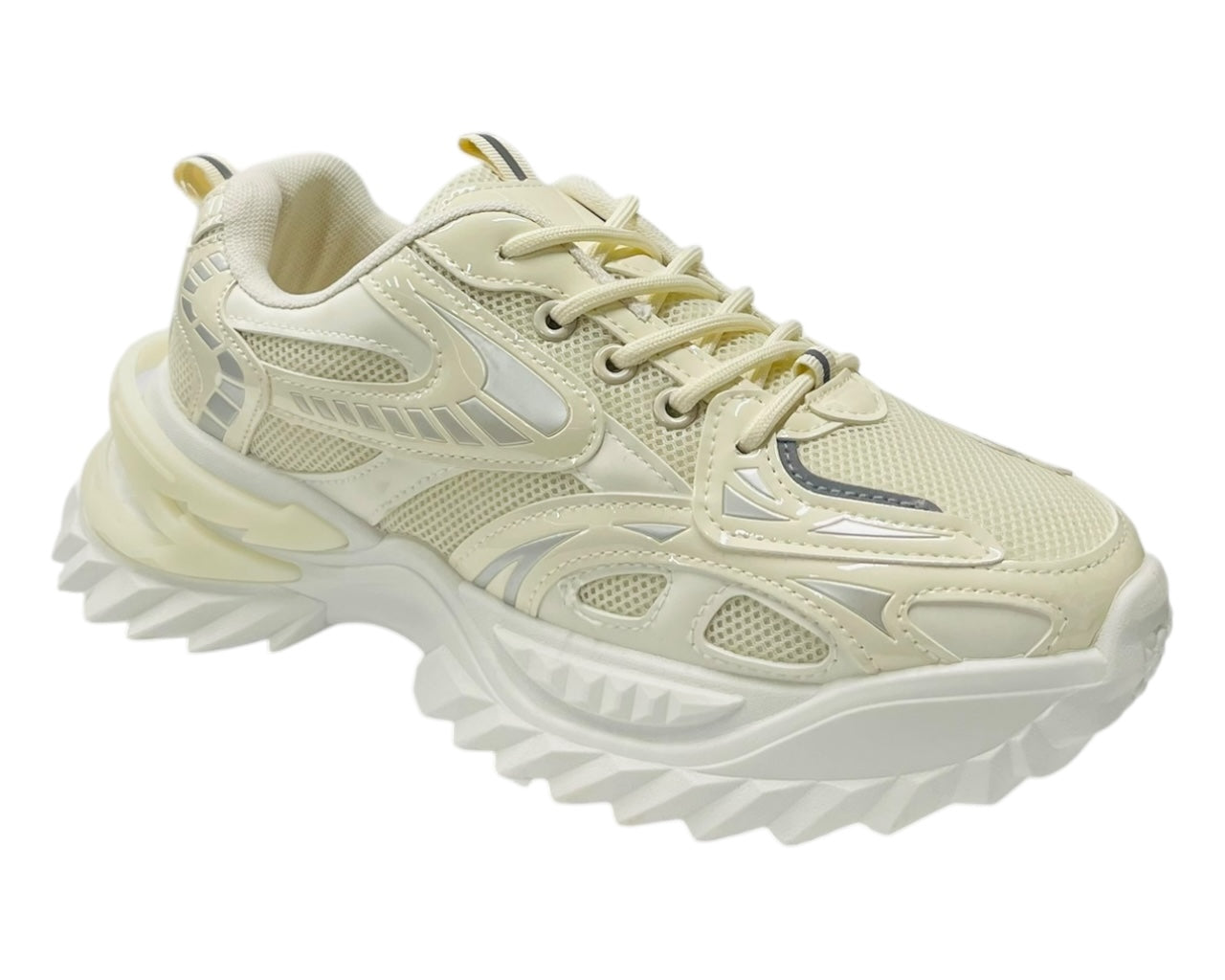 Chunky Sole Lace Up Mesh Sports Trainers