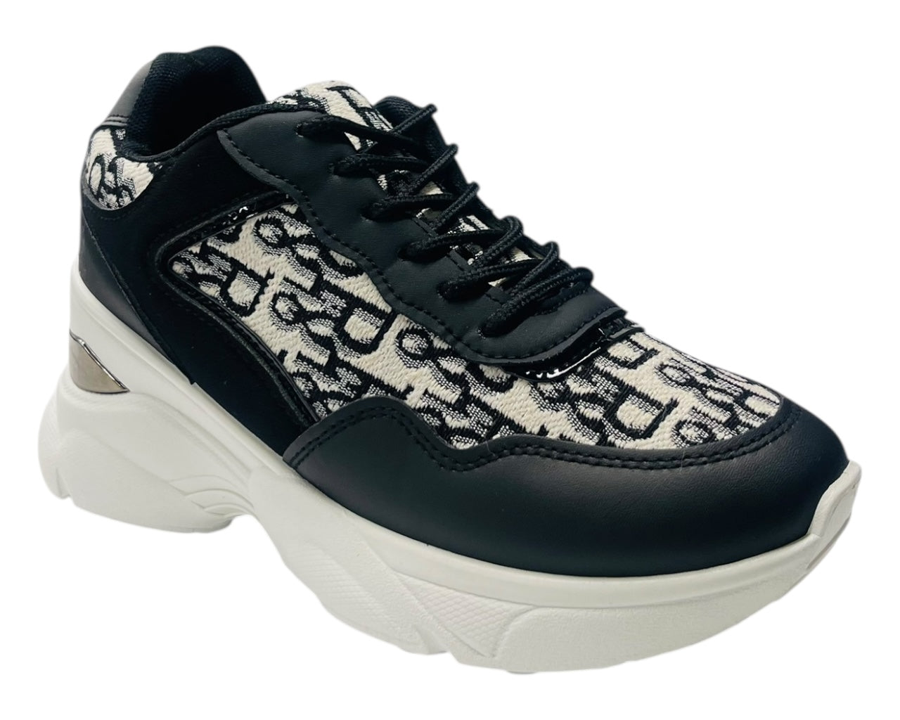 Chunky Sole Lace Up Wedge Trainers