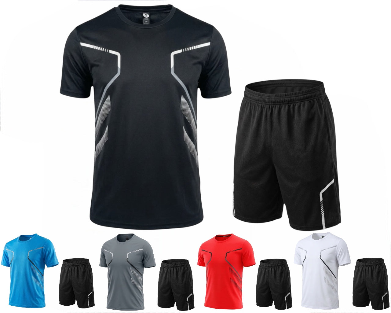 Printed Quick Drying Breathable T-Shirt Shorts Set