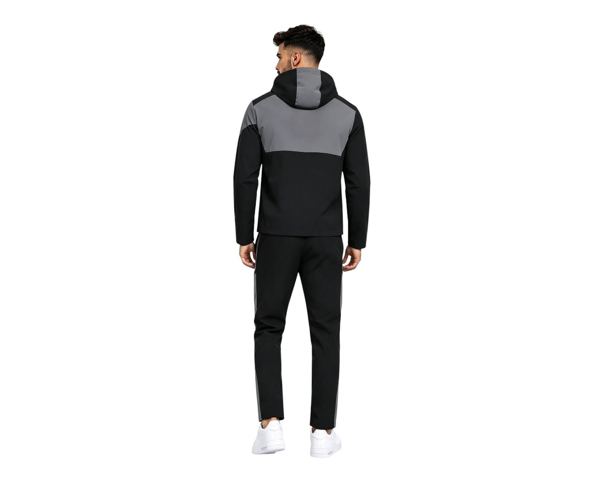 Colour Block Cargo Pant Hooded Tech Tracksuit