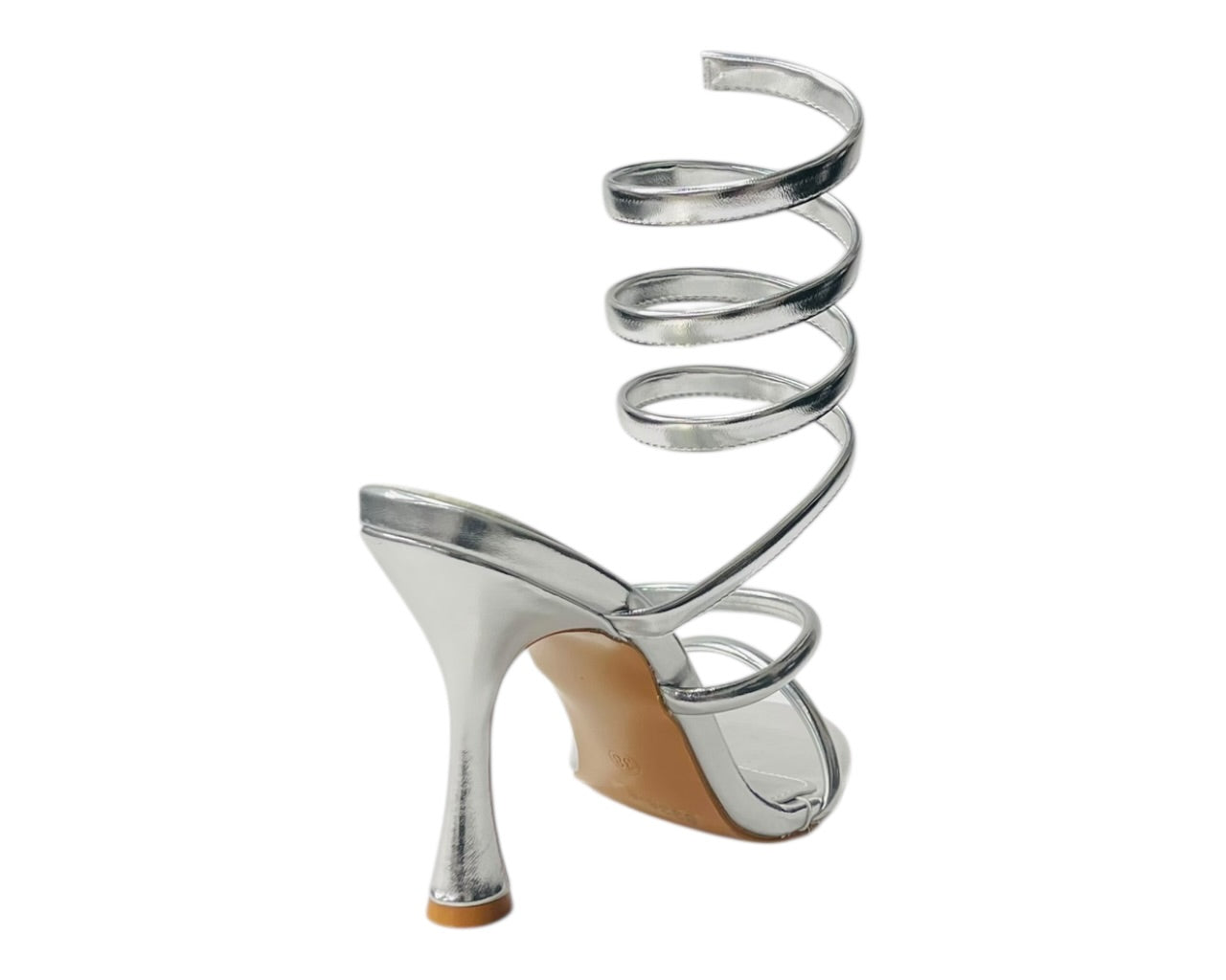 Snake Anklet Round Toe High Heel Sandals