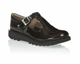 Kickers Sdkick T Core Patent Leather 112533 T BAR Shoes Black