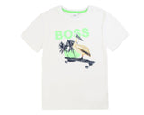 Hugo Boss Kids J25E80 10B Crew Neck T-Shirt White