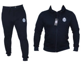 Mens GymGear Hooded Fleece Tracksuits Blue