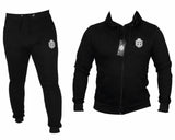 Mens GymGear Hooded Fleece Tracksuits Black