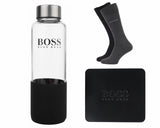 Hugo Boss Glass Water Bottle Socks Gift Set