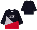 Hugo Boss Baby's J05873 849 Long Sleeves T-Shirt Blue