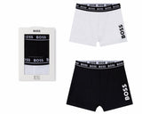 Hugo Boss Boy's J20328 09B Boxer Shorts Black White