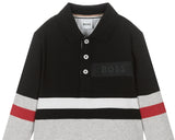 Hugo Boss Junior's J25M35 Long Sleeved Polo Shirt Black