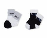 Hugo Boss Baby's J90245 Two Pair Pack Socks Navy White