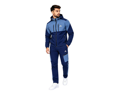 Colour Block Cargo Pant Hooded Tech Tracksuit