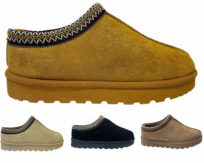 Faux Suede Aztec Flat Sole Shoes