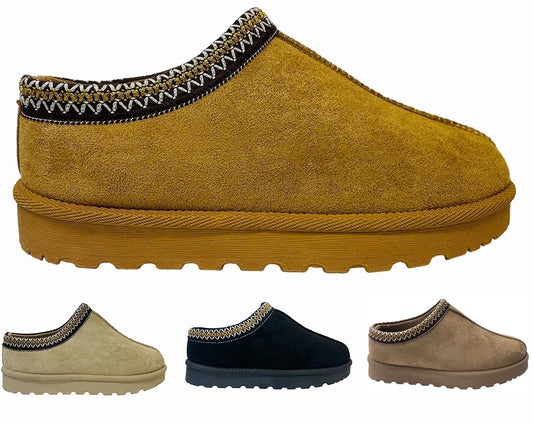 Faux Suede Aztec Flat Sole Shoes