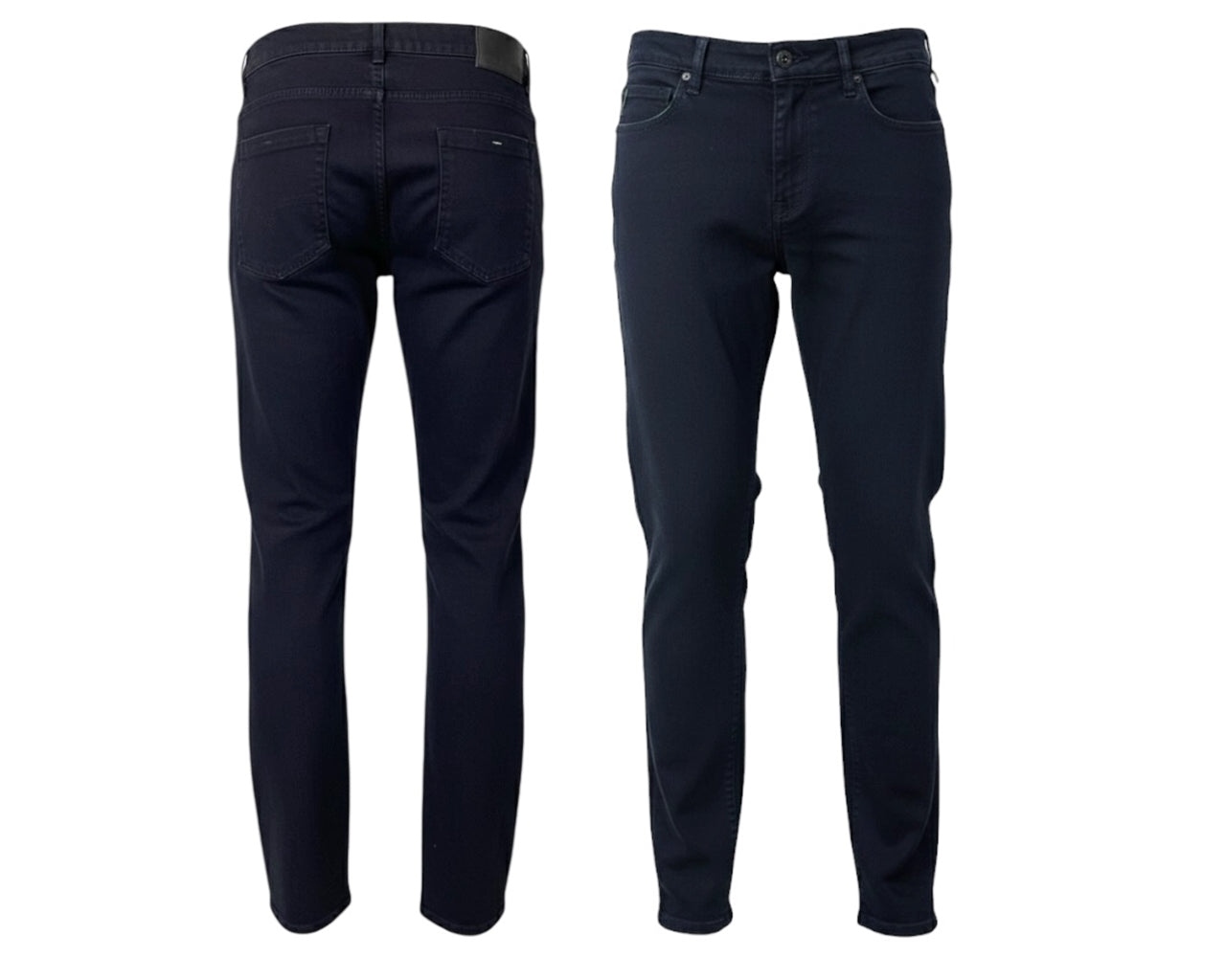 Regular Fit Zip Fly Dark Blue Jeans