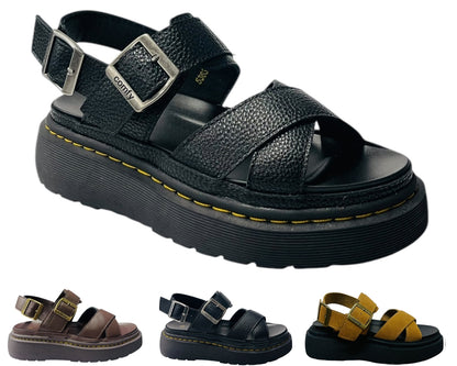 Ankle Strap Padded Chunky Sole Sandals