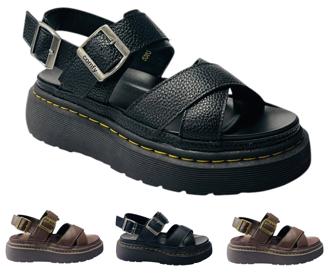 Ankle Strap Padded Chunky Sole Sandals