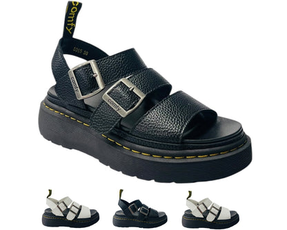 Ankle Strap Padded Platform Sandals