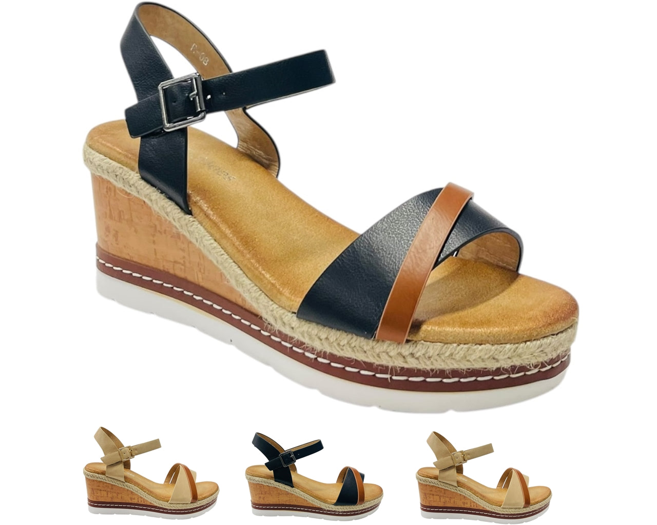 Lightweight Ankle Strap Wedge Sandals