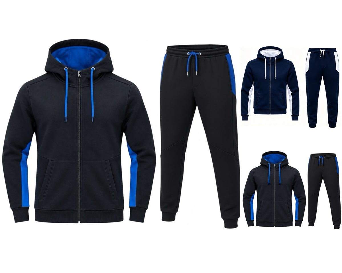 Regular Fit Full Zip Hooded Fleece Tracksuit