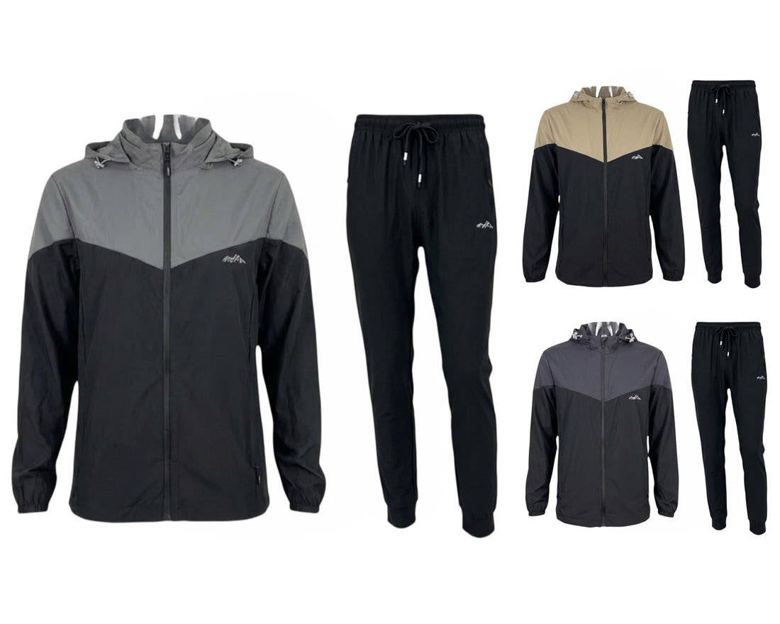Colour Block Lightweight Hooded Tech Tracksuit