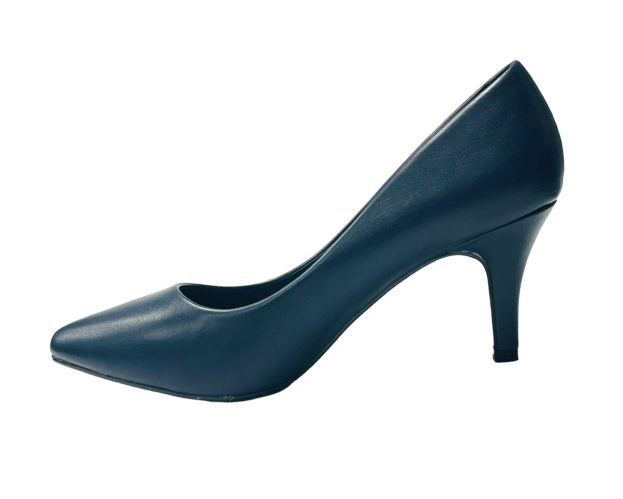 Faux Leather Stiletto Heel Court Shoes