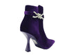 Women's Velvet Spool Heel Ankle Boots