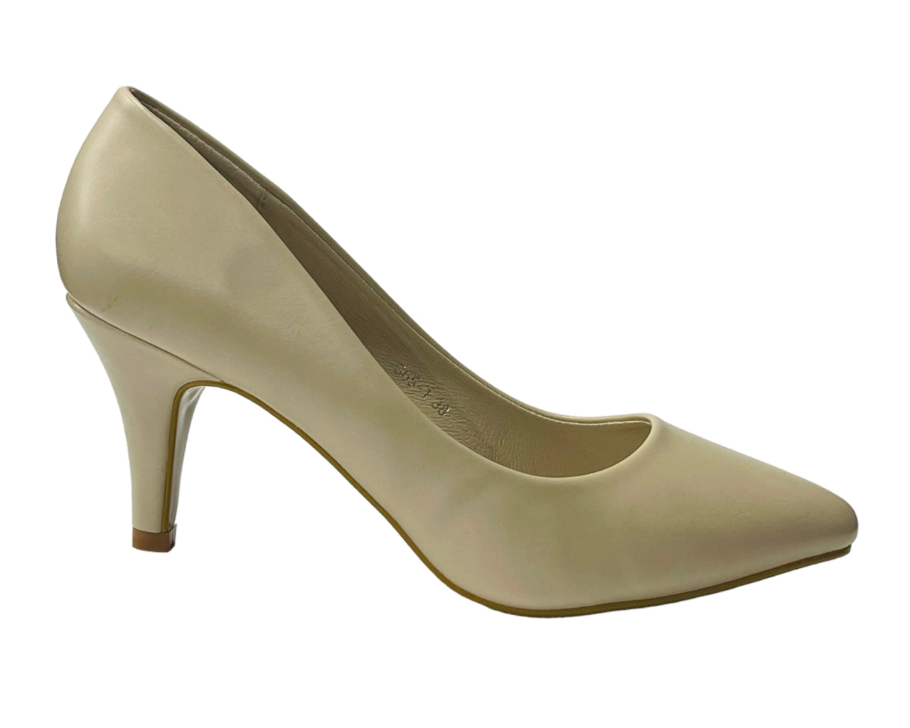 Faux Leather Stiletto Heel Court Shoes
