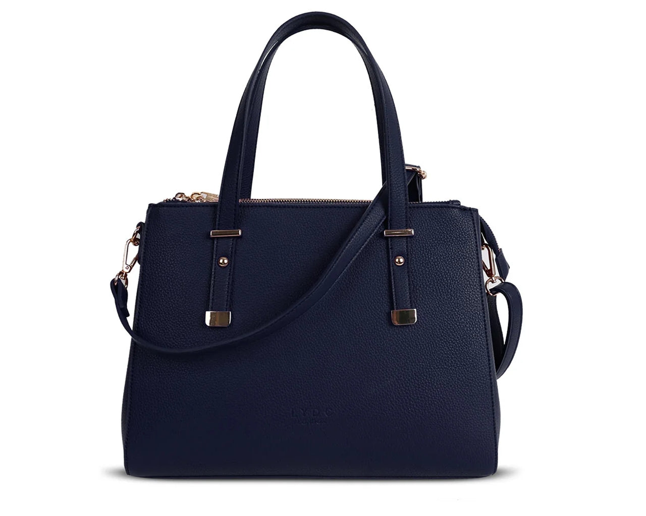 Faux Leather Top Handles Large Shoulder Bag