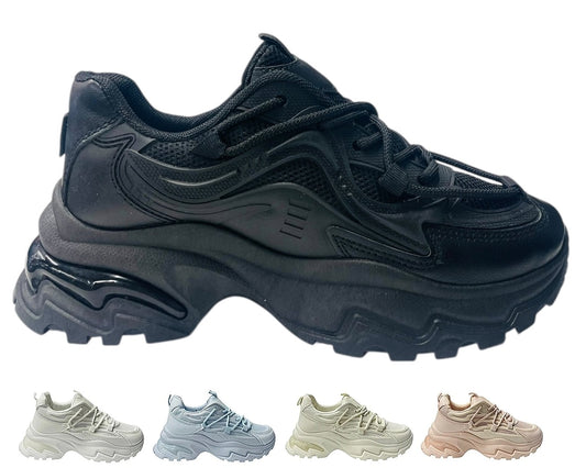 Chunky Sole Lace Up Sports Trainers