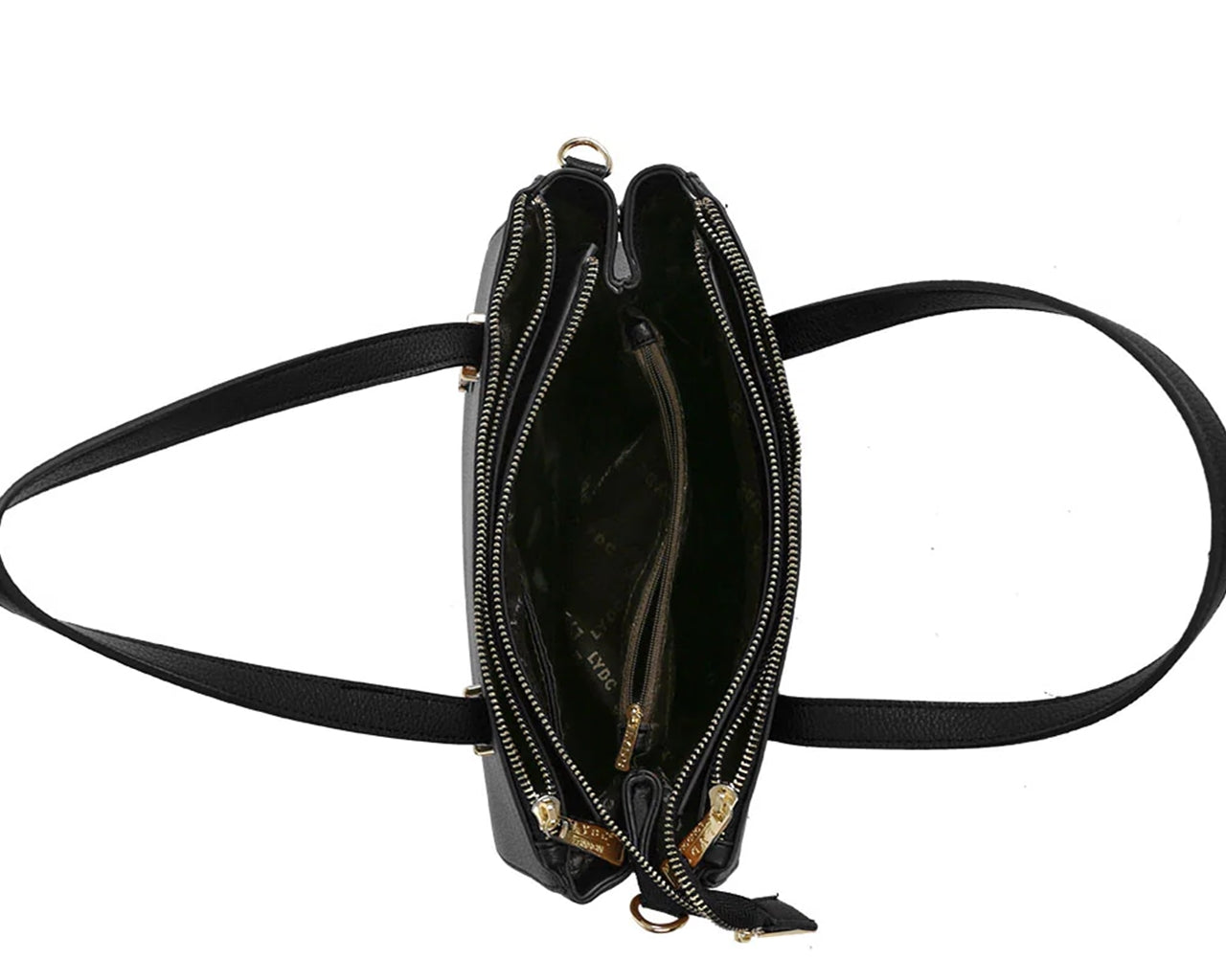 Faux Leather Top Handles Large Shoulder Bag