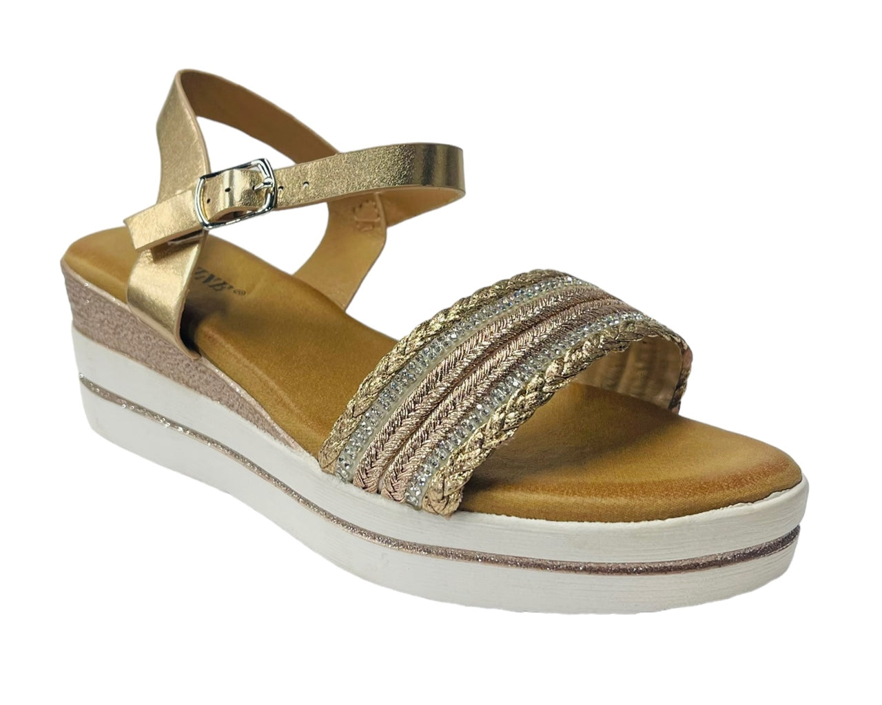 Wedge Heel Ankle Strap Sandals