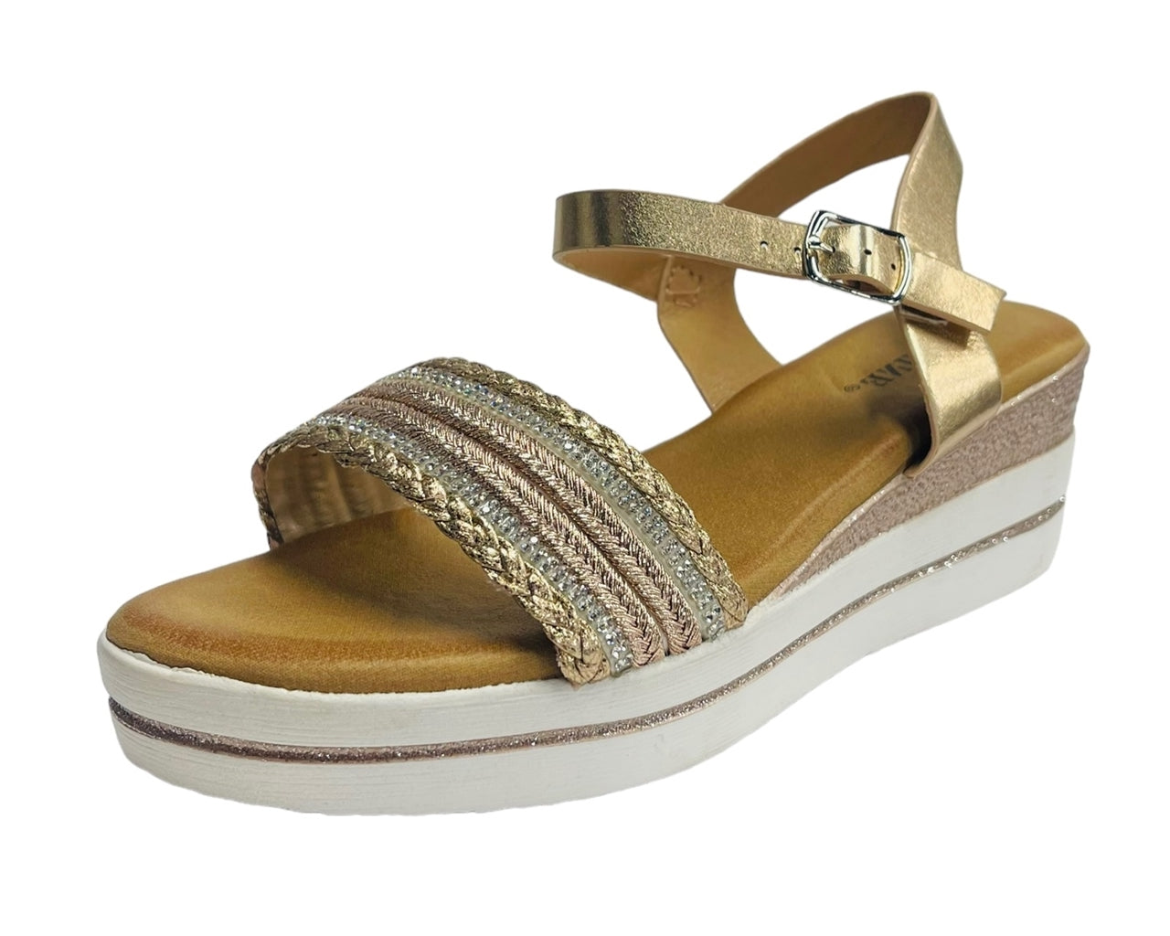 Wedge Heel Ankle Strap Sandals